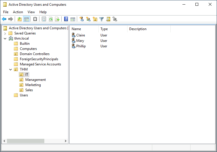 Thm active directory basics vladislav stukalov